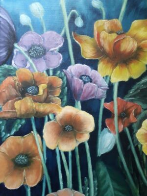 schilderij-olieverf-bloemen-veldboeket