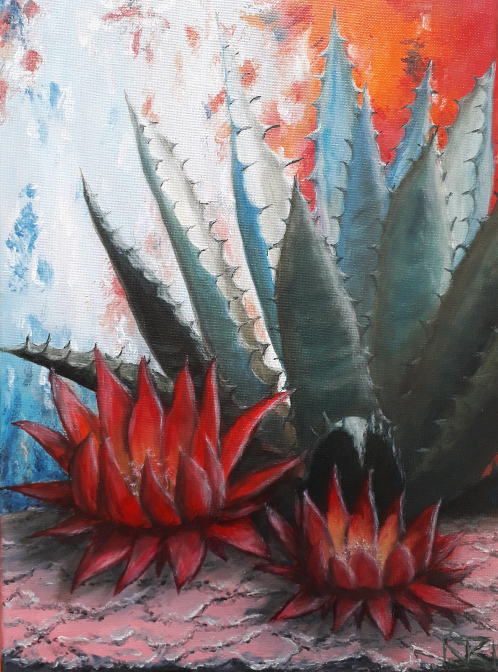 schilderij-olieverf-cactus-prikt