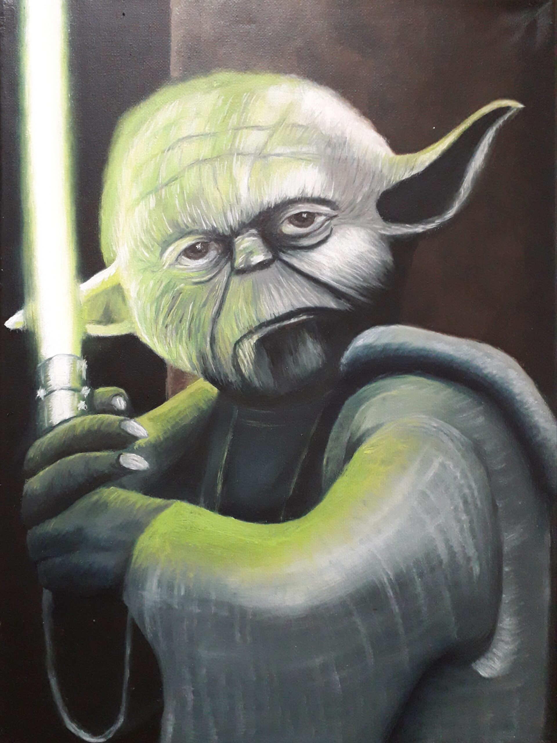 schilderij-olieverf-starwars-yoda-wijsheid