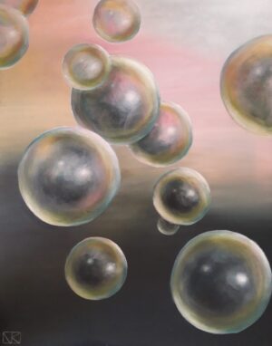 schilderij-olieverf-stilleven-bubbels-zeepbellen-luchtig