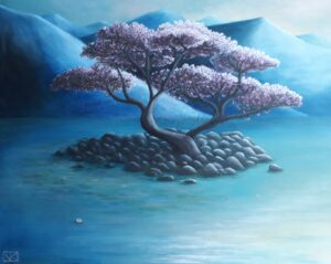 schilderij-olieverf-boom-bloesem-lentebries